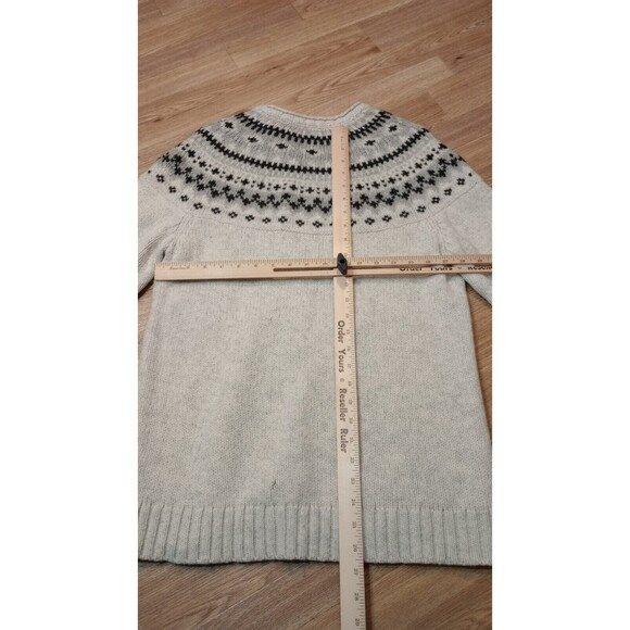 VINTAGE LL Bean Sweater Womens Large Roll Neck Lambs Wool Fair Isle Knit  *FLAW* - Picture 12 of 16